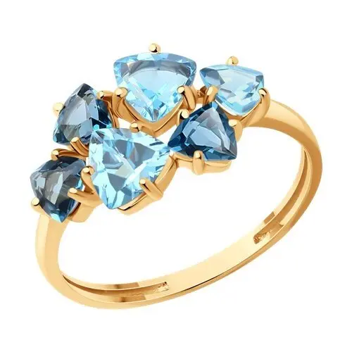 Кольцо декоративное из красного золота