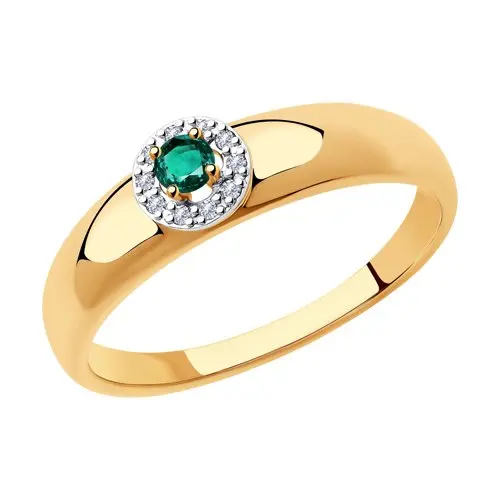 Кольцо декоративное из красного золота