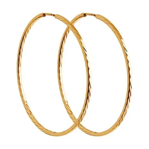 Серьги конго из красного золота