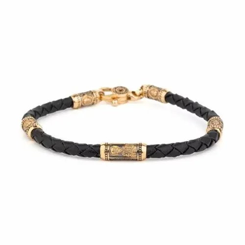 Браслет шнурок из красного золота