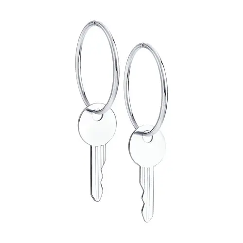 Серьги подвесные из серебра