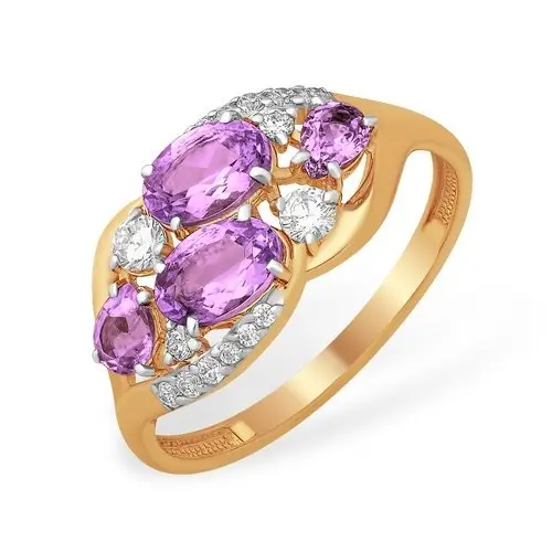 Кольцо декоративное из красного золота