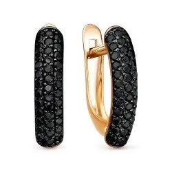 Серьги с английским замком из красного золота