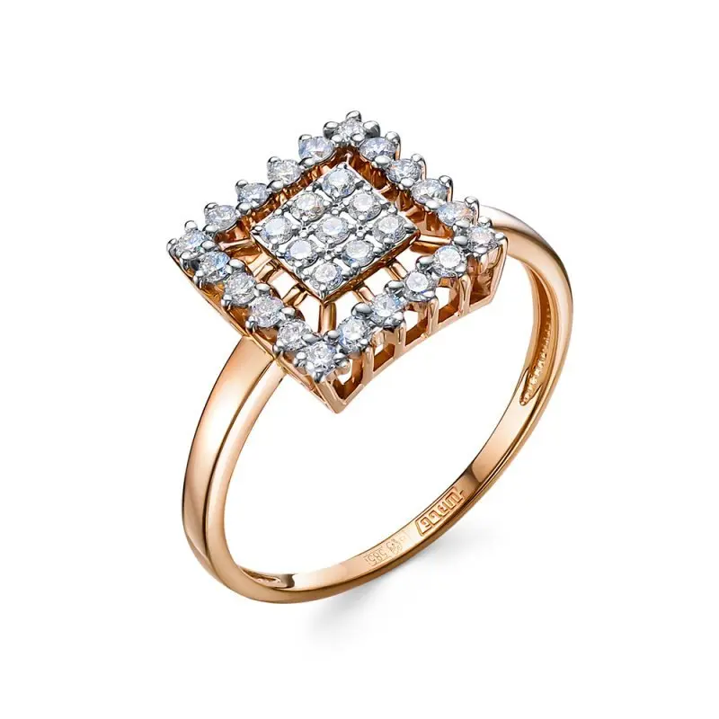 Кольцо декоративное из белого золота