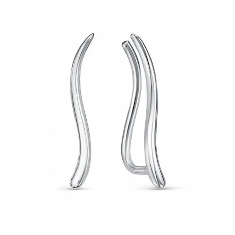 Серьги зажимы из серебра