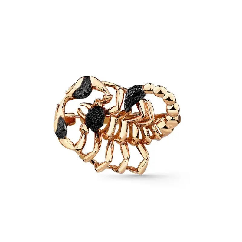 Брошь из красного золота