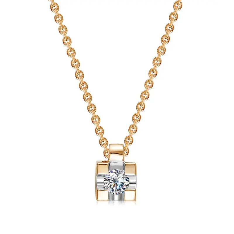 Цепь колье из красного золота