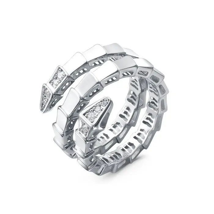 Кольцо декоративное из белого золота