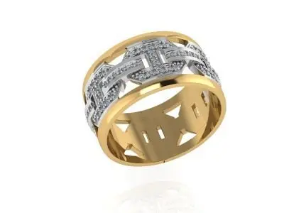 Кольцо декоративное из красного золота