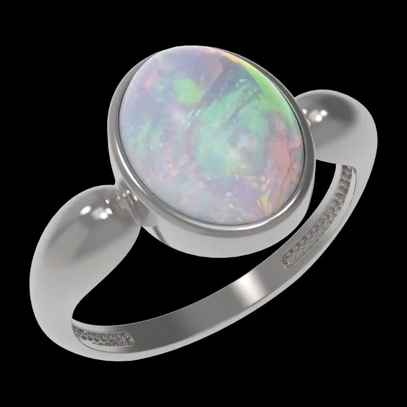 Кольцо декоративное из серебра