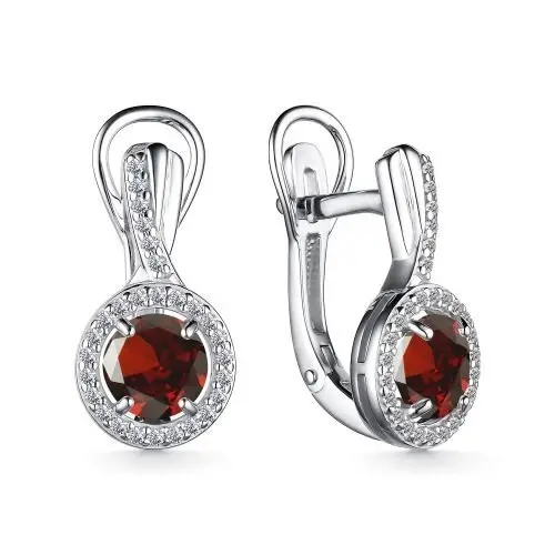 Серьги с английским замком из серебра