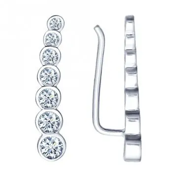 Серьги зажимы из серебра