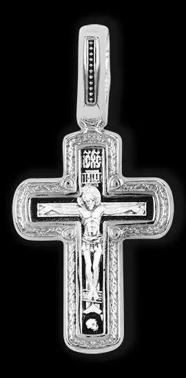 Подвеска крест из серебра