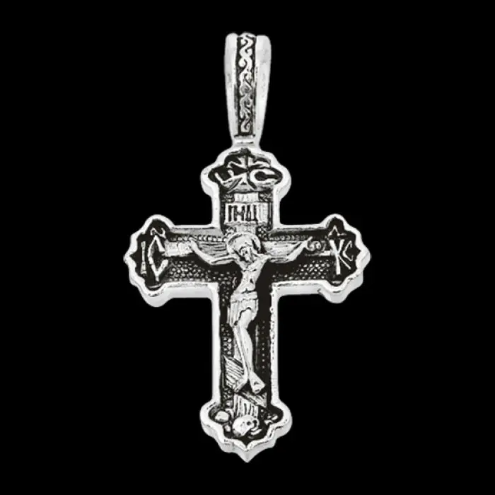 Подвеска крест из серебра