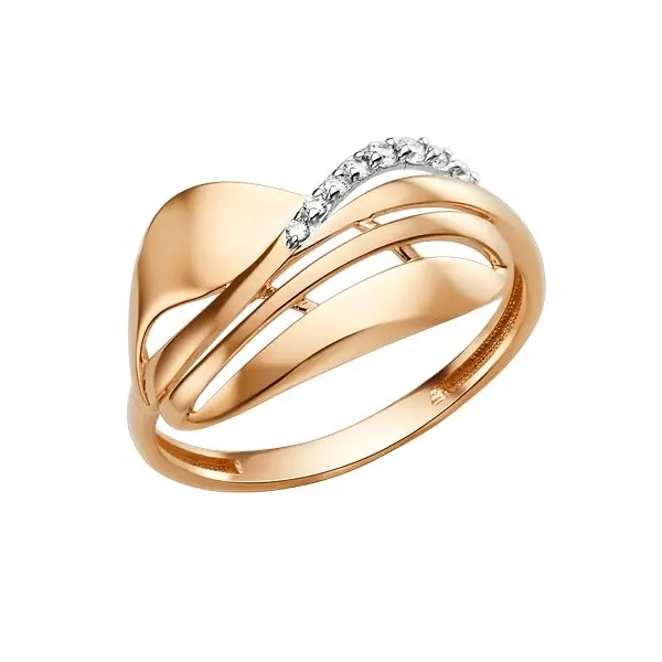 Кольцо декоративное из красного золота