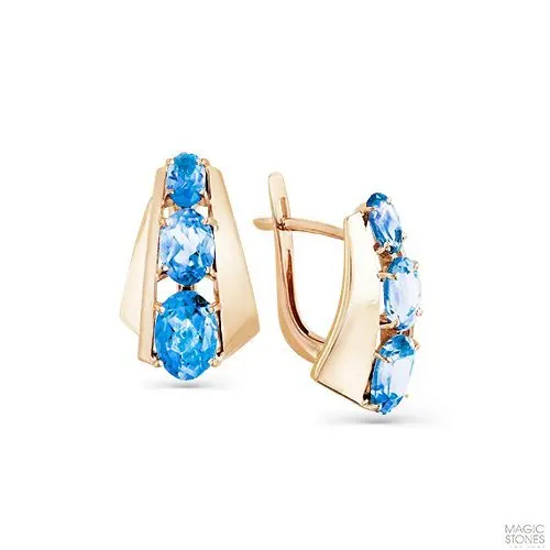 Серьги с английским замком из красного золота