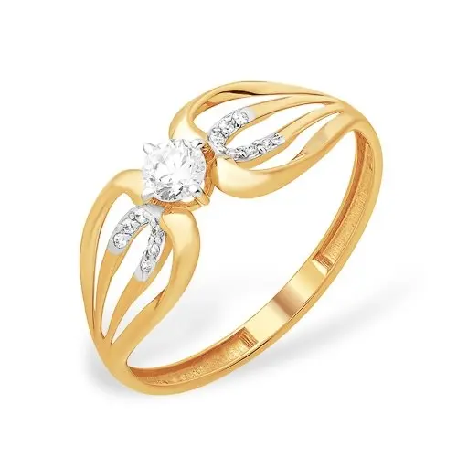 Кольцо декоративное из красного золота