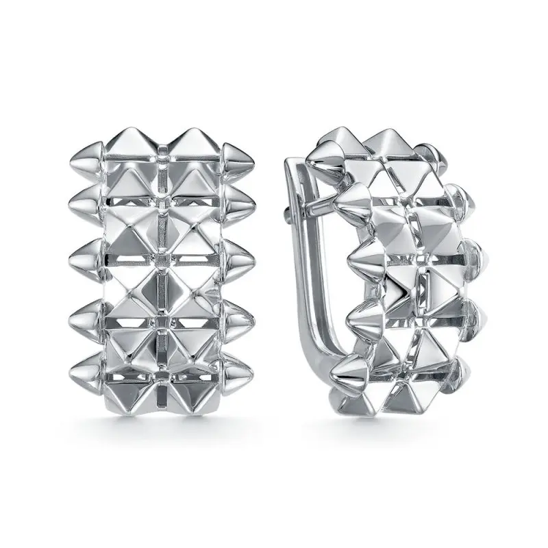 Серьги с английским замком из серебра