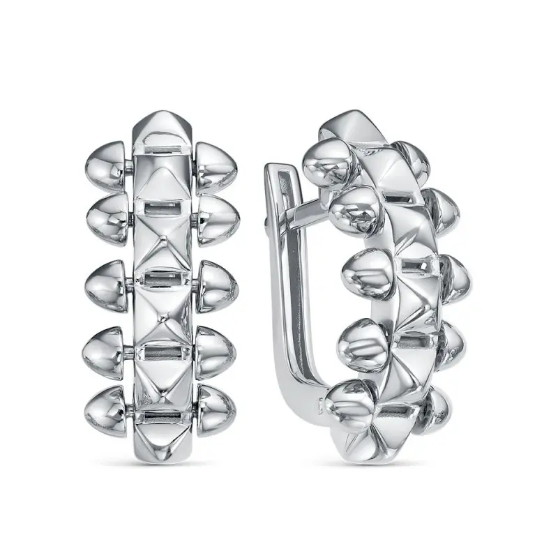 Серьги с английским замком из серебра