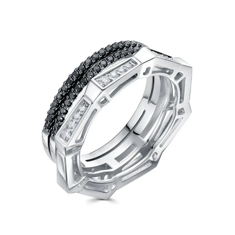 Кольцо декоративное из белого золота