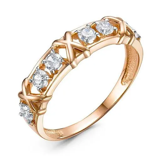 Кольцо декоративное из красного золота