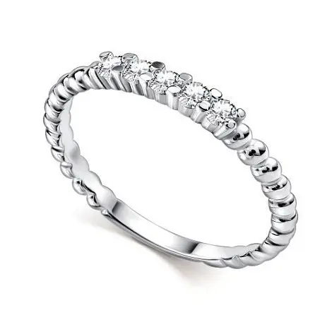 Кольцо декоративное из серебра вид 1