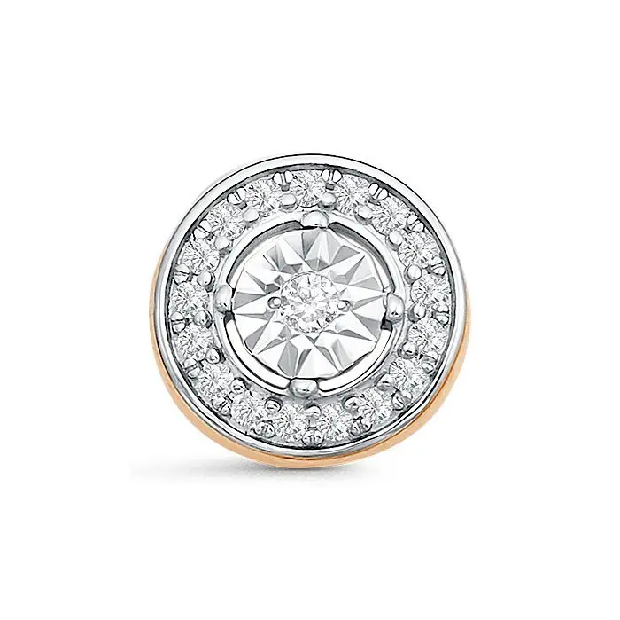 Подвеска бегунок из комбинированного золота