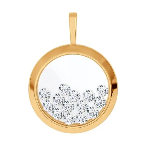 Подвеска декоративная из красного золота