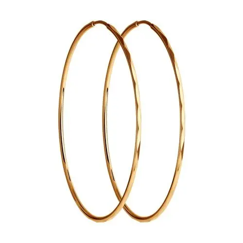 Серьги конго из красного золота