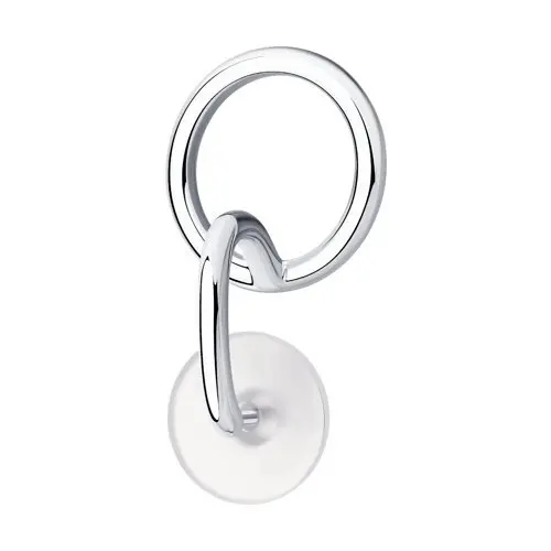 Серьги одиночные из серебра