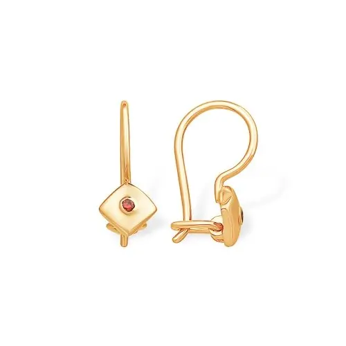 Серьги детские из красного золота