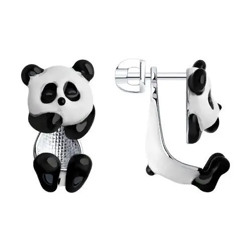 Серьги подвесные из серебра