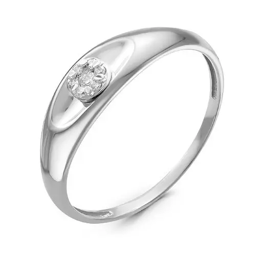 Кольцо декоративное из белого золота