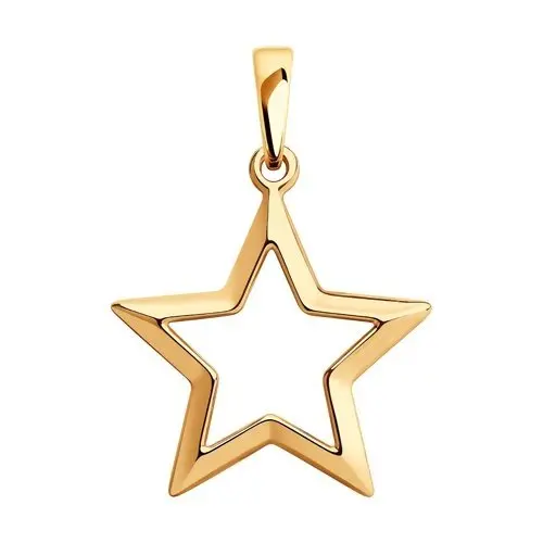 Подвеска декоративная из красного золота