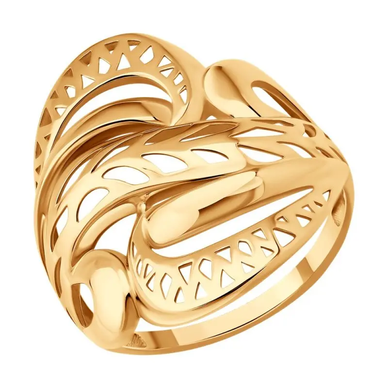 Кольцо декоративное из красного золота
