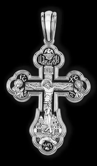 Подвеска крест из серебра