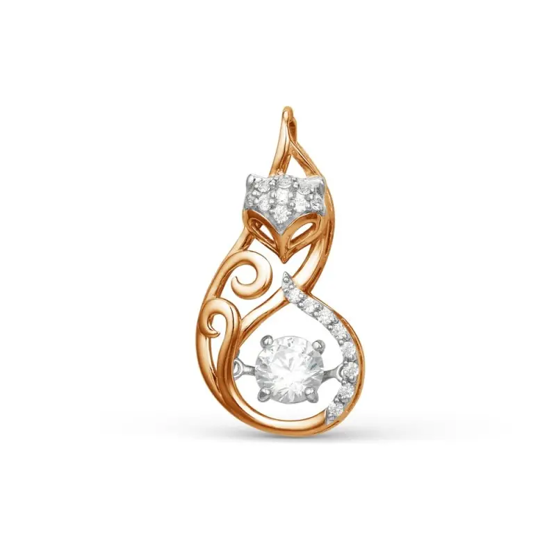 Подвеска декоративная из красного золота