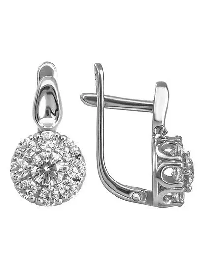 Серьги с английским замком из серебра