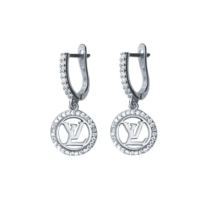 Серьги подвесные из серебра