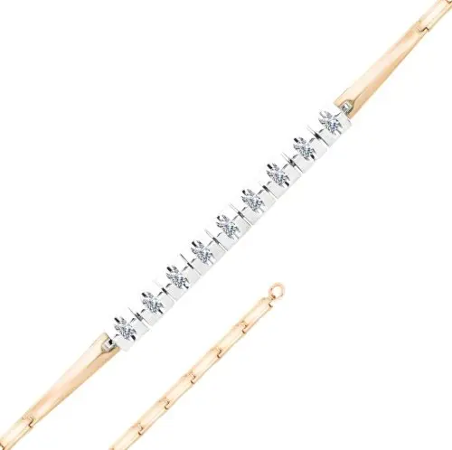 Браслет декоративный из комбинированного золота