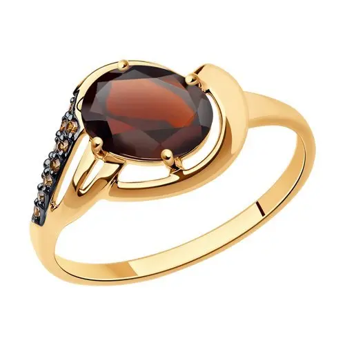 Кольцо декоративное из красного золота