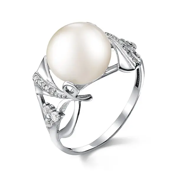 Кольцо декоративное из серебра вид 1