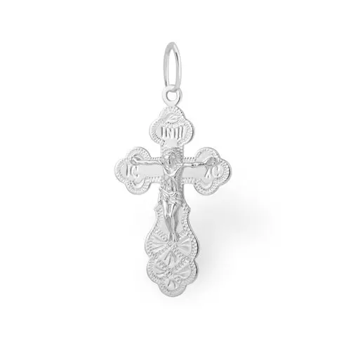 Подвеска крест из серебра