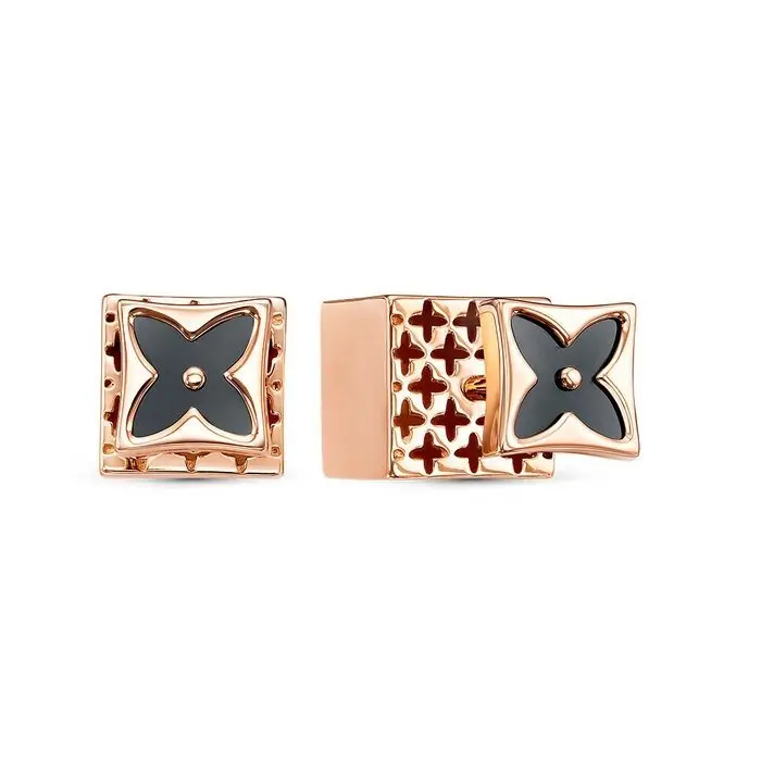 Серьги пуссеты из красного золота