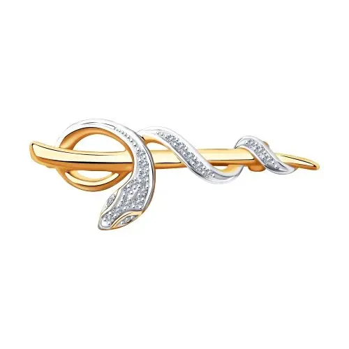 Брошь из красного золота
