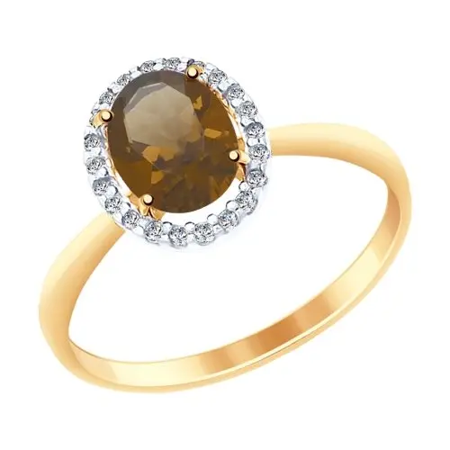 Кольцо декоративное из красного золота