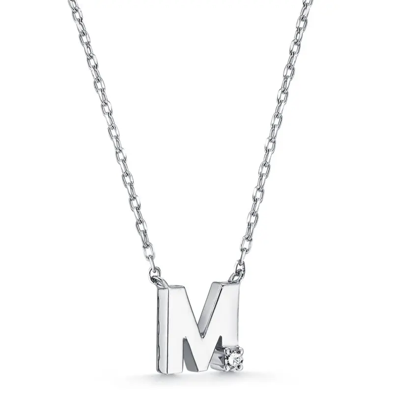 Цепь колье из белого золота