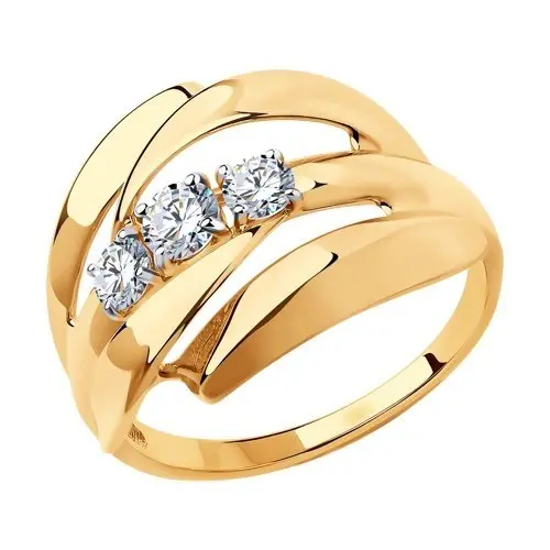 Кольцо декоративное из красного золота