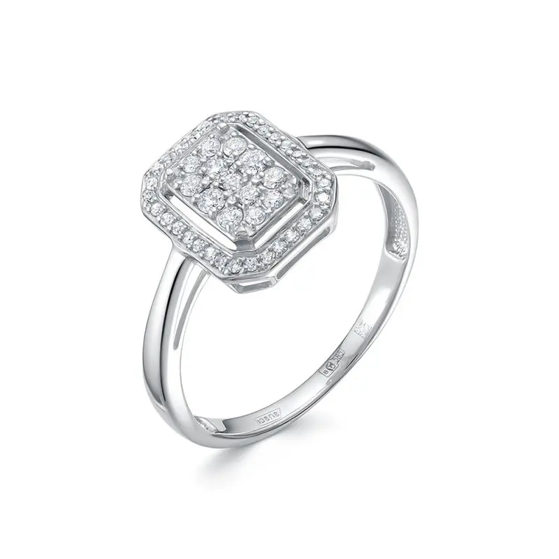 Кольцо декоративное из белого золота