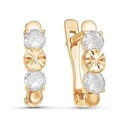 Серьги детские из красного золота
